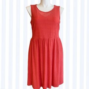 Apt. 9 Coral Eyelet Midi Dress Sz.1X